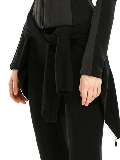 kvkv Performance Outdoor Yoga Quilted Patchwork Jacket V-neck T-shirt Long Sleeve