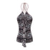 kvkv_Pink_Leopard_Print_V-neck_Ruffle_Slim_Fit_Women&