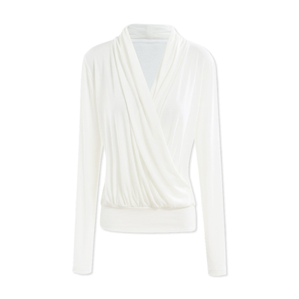kvkv_Pleated_Crossover_Draped_V-neck_Women&