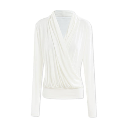 kvkv_Pleated_Crossover_Draped_V-neck_Women&