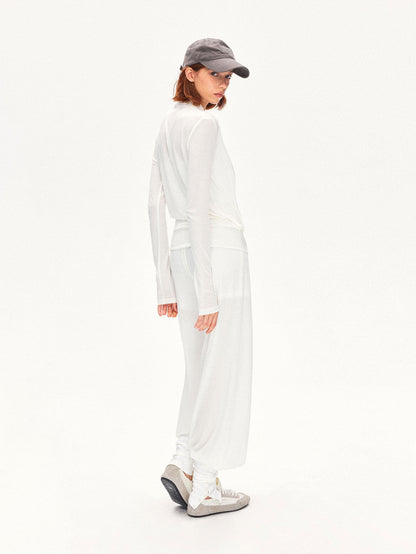 kvkv Pleated Crossover Draped V-neck Women&