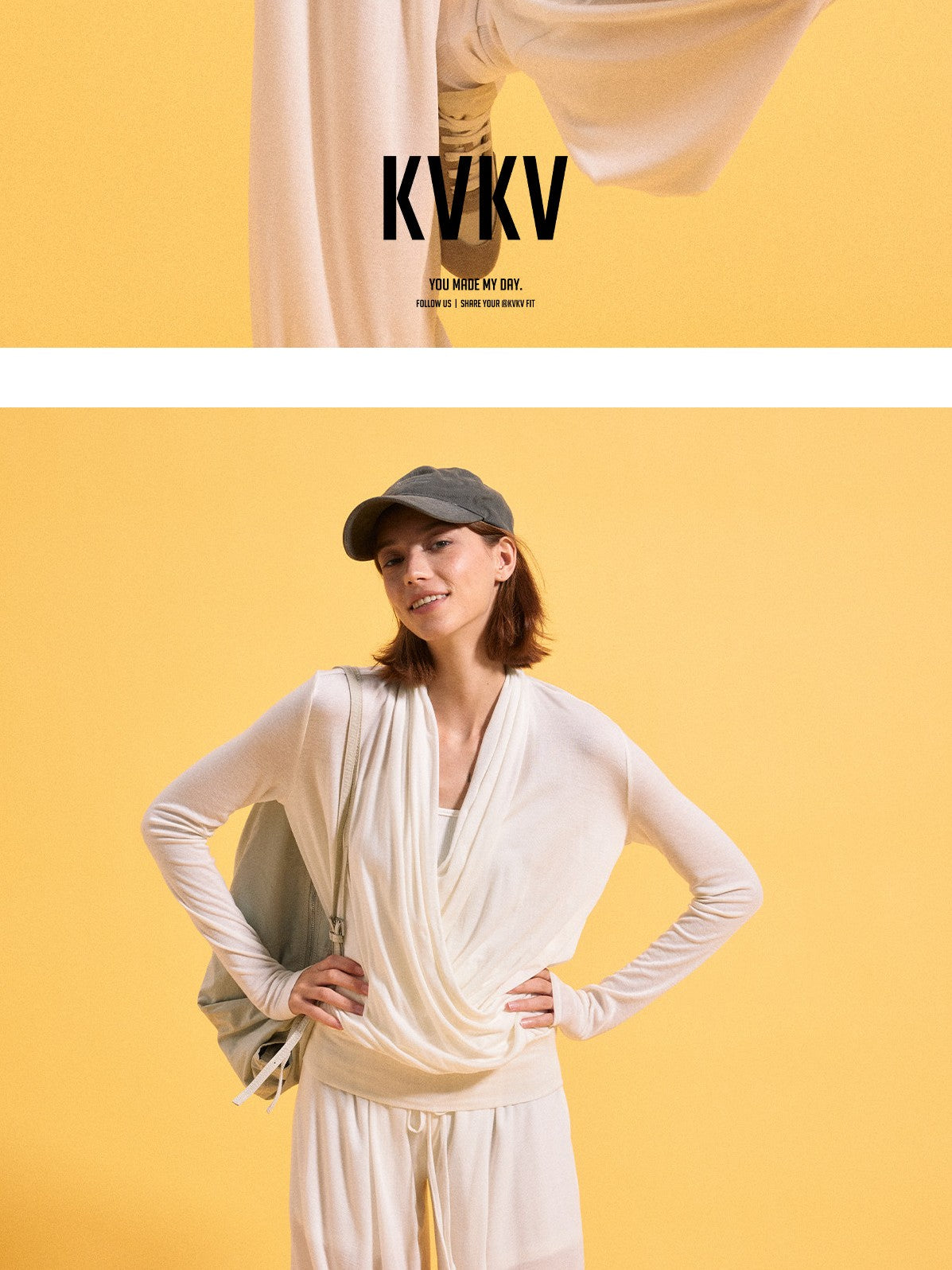 kvkv Pleated Crossover Draped V-neck Women&