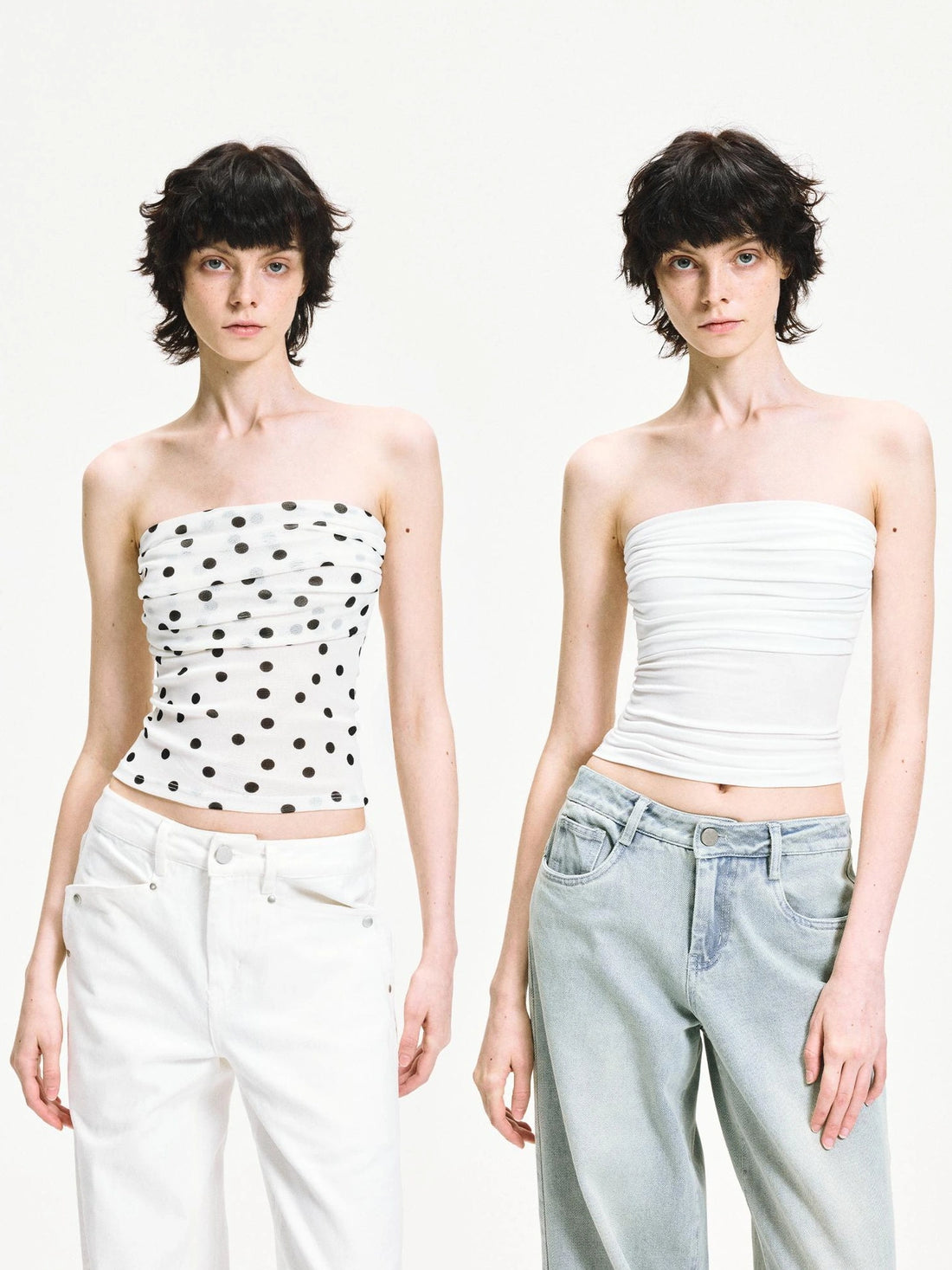 kvkv Pleated Stretch Modal Tube Top