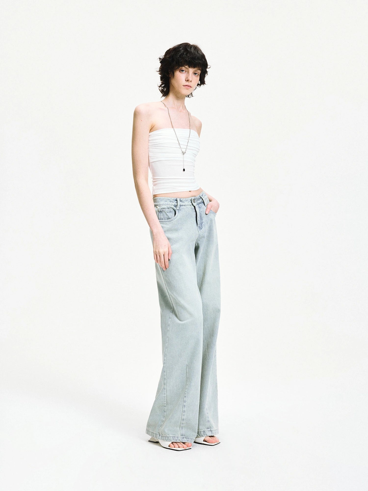 kvkv Pleated Stretch Modal Tube Top