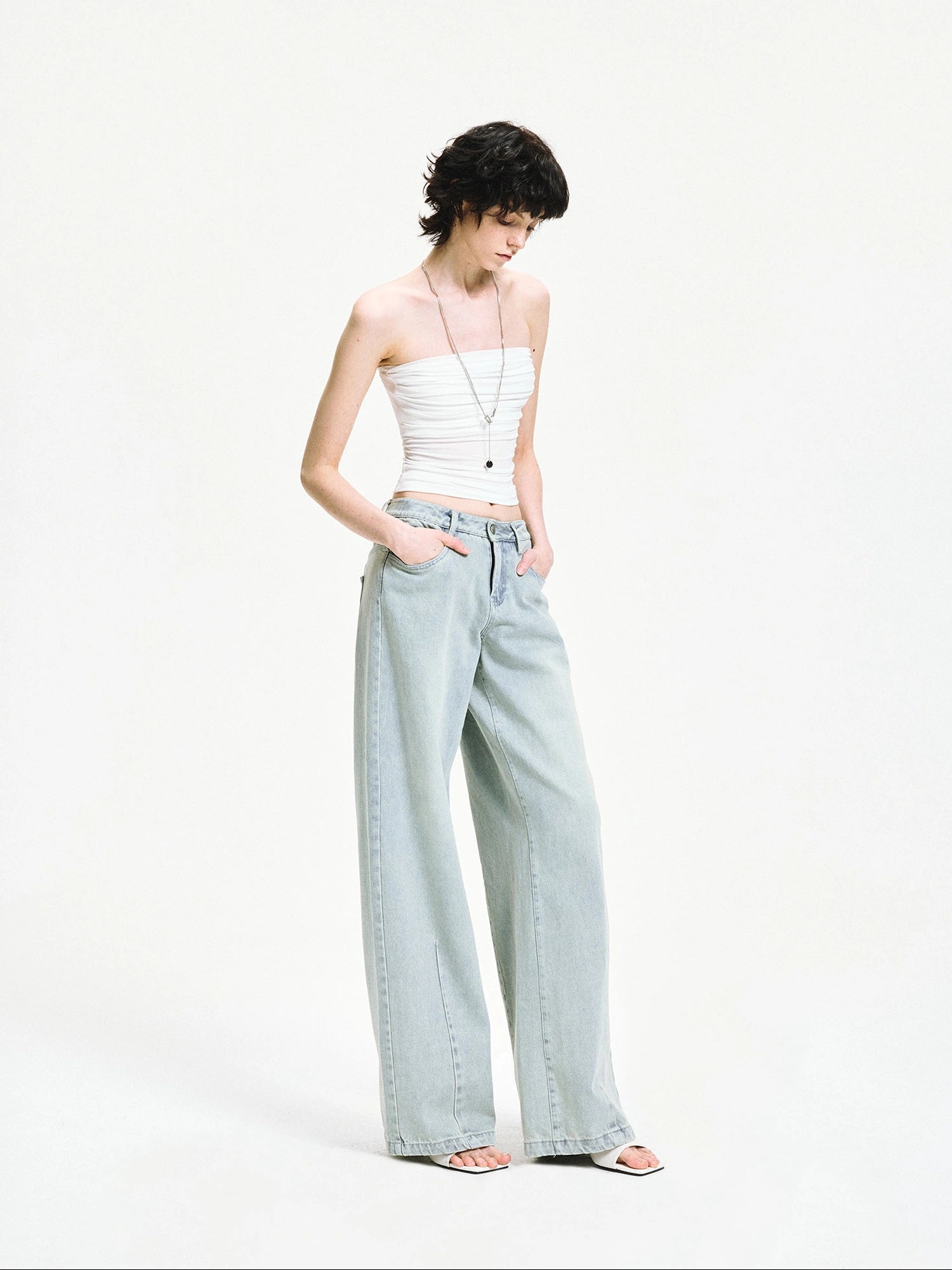 kvkv Pleated Stretch Modal Tube Top