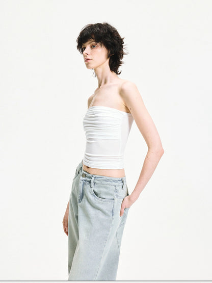 kvkv Pleated Stretch Modal Tube Top