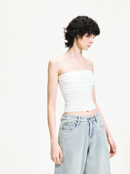 kvkv Pleated Stretch Modal Tube Top