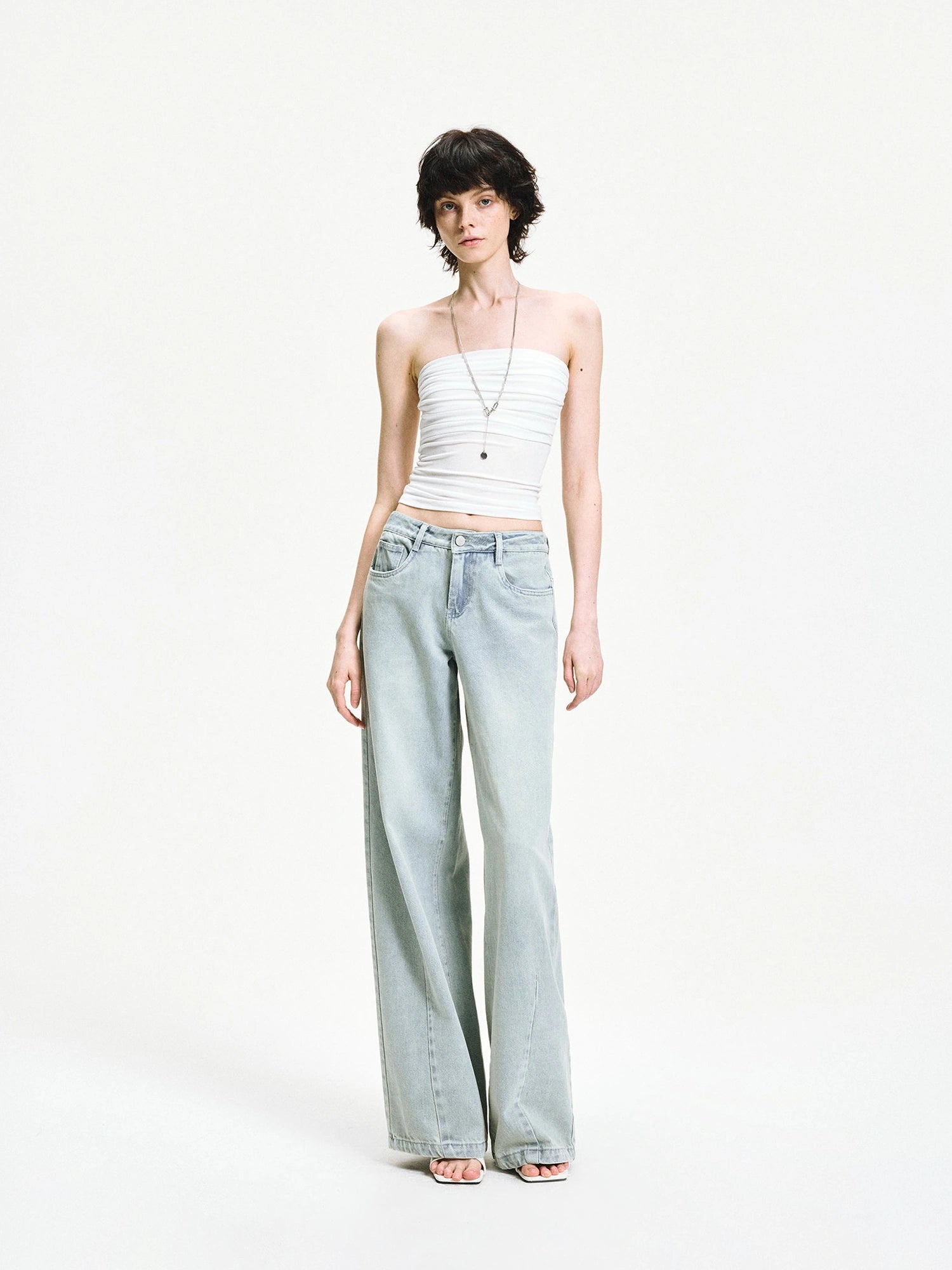 kvkv Pleated Stretch Modal Tube Top