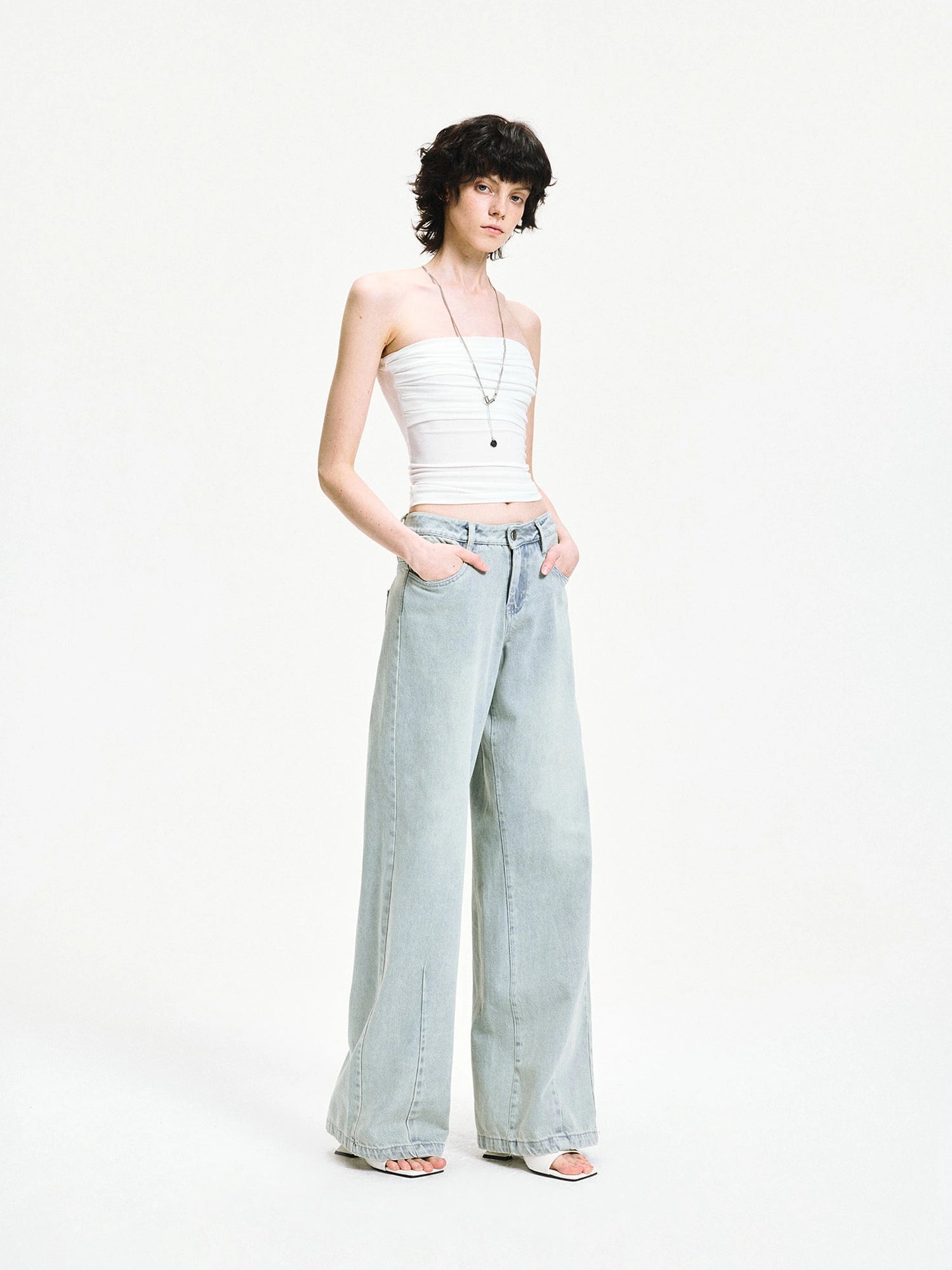 kvkv Pleated Stretch Modal Tube Top