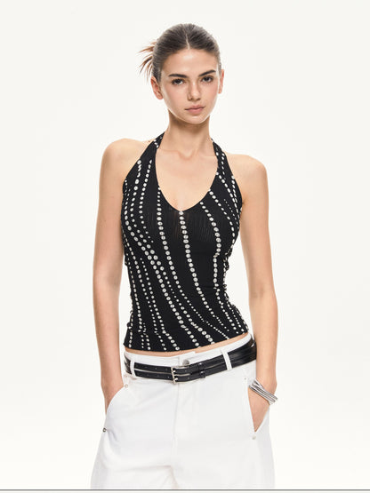 kvkv Polka Dot Backless Slim Fit Women&