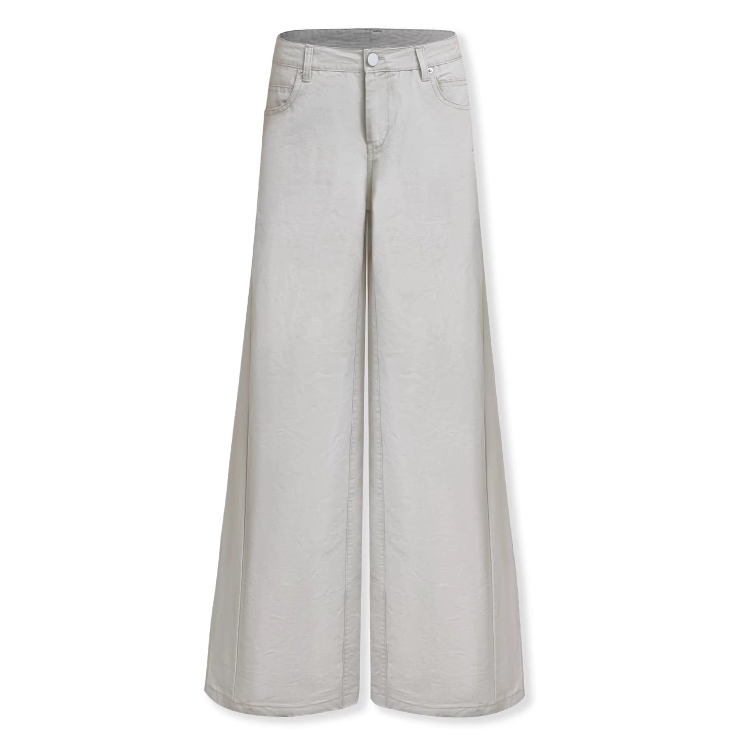 kvkv_Pure_Cotton_Vintage_Loose_Micro_Flare_Natural_Waist_Women_Apricot_Pants_MISSTT