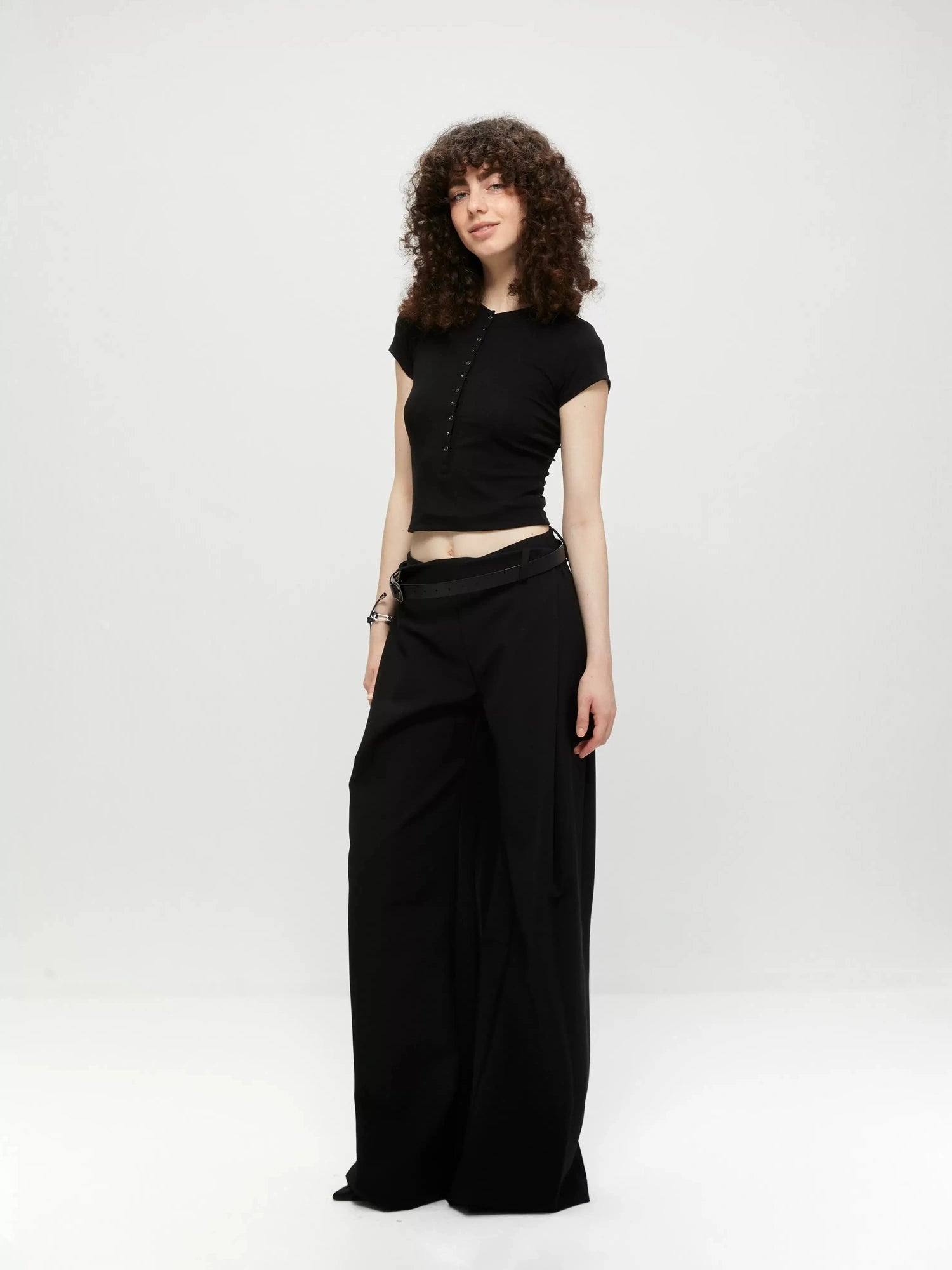 kvkv Rayon Short Sleeve Henley Top