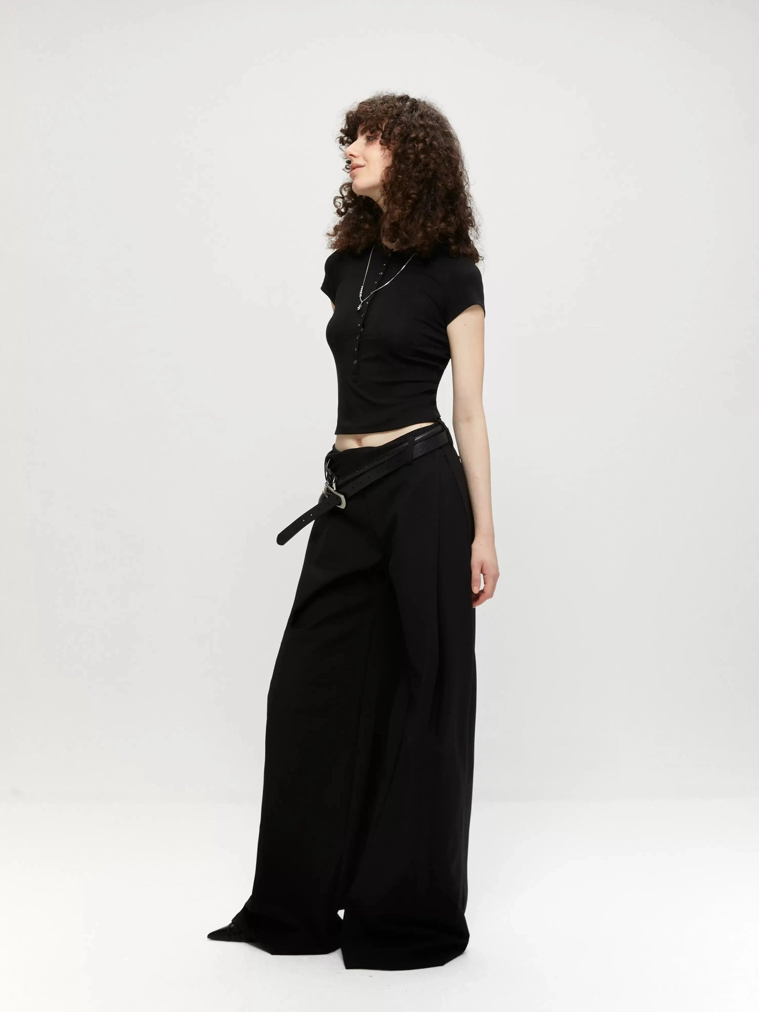 kvkv Rayon Short Sleeve Henley Top