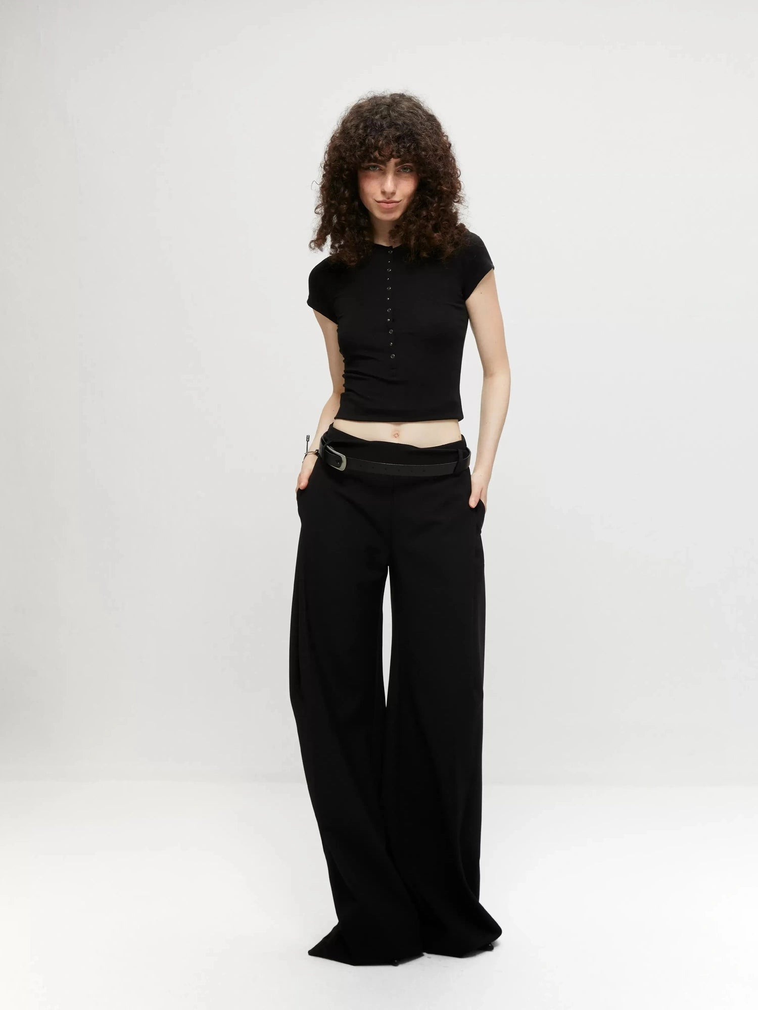 kvkv Rayon Short Sleeve Henley Top