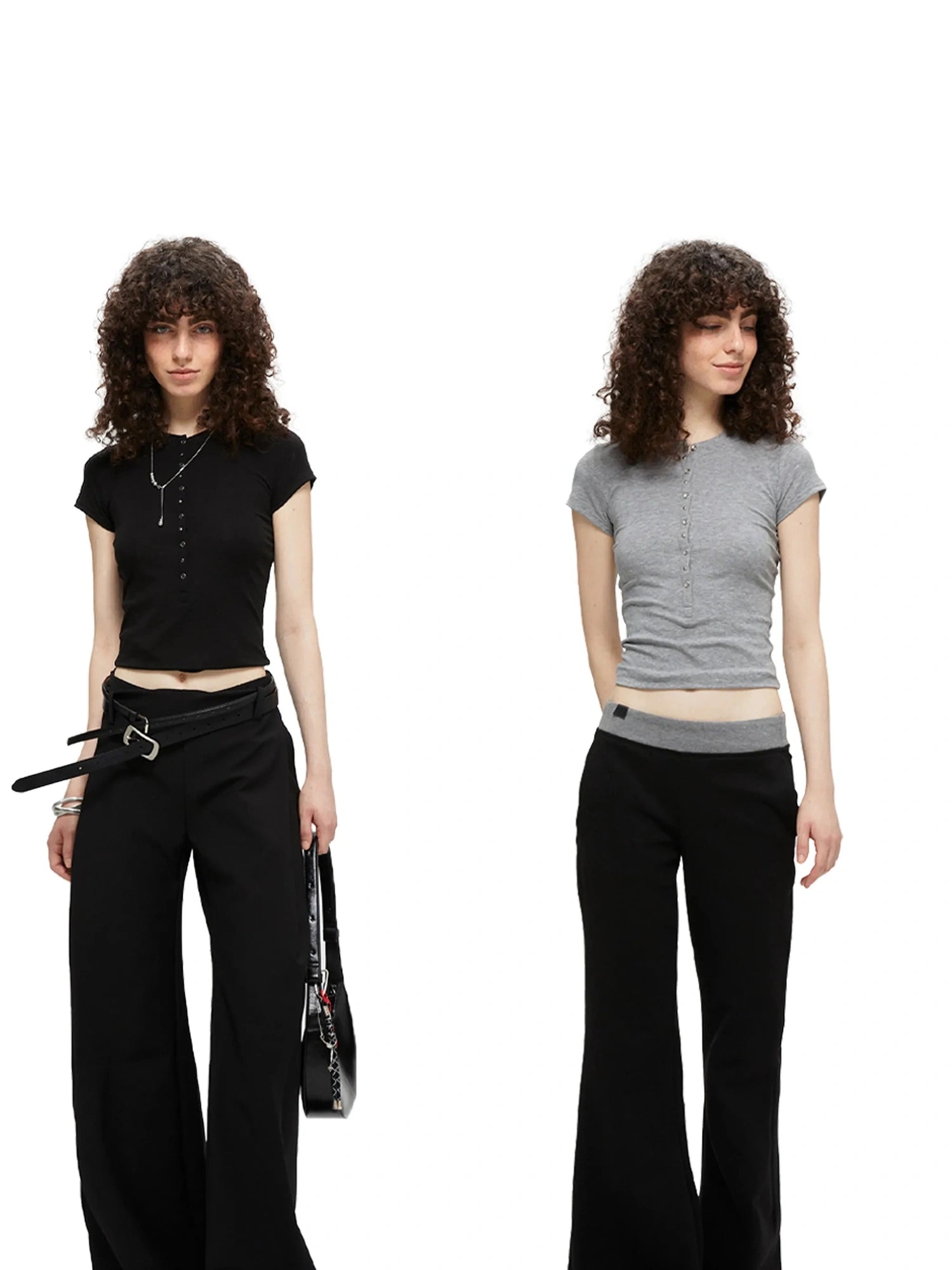 kvkv Rayon Short Sleeve Henley Top