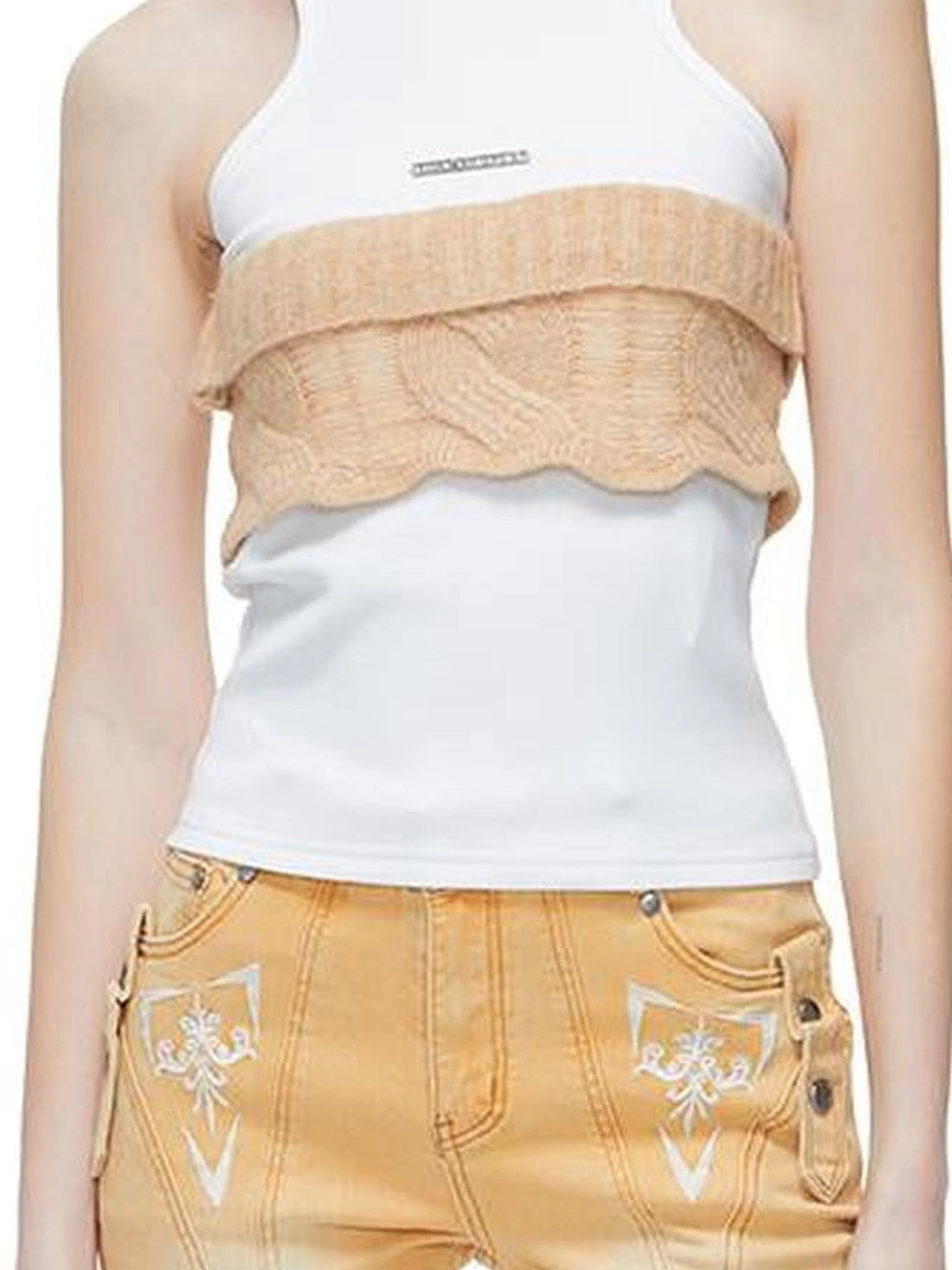 kvkv Remake Mode Crochet Knit Tank Top