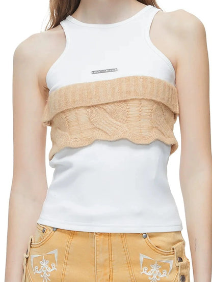 kvkv Remake Mode Crochet Knit Tank Top