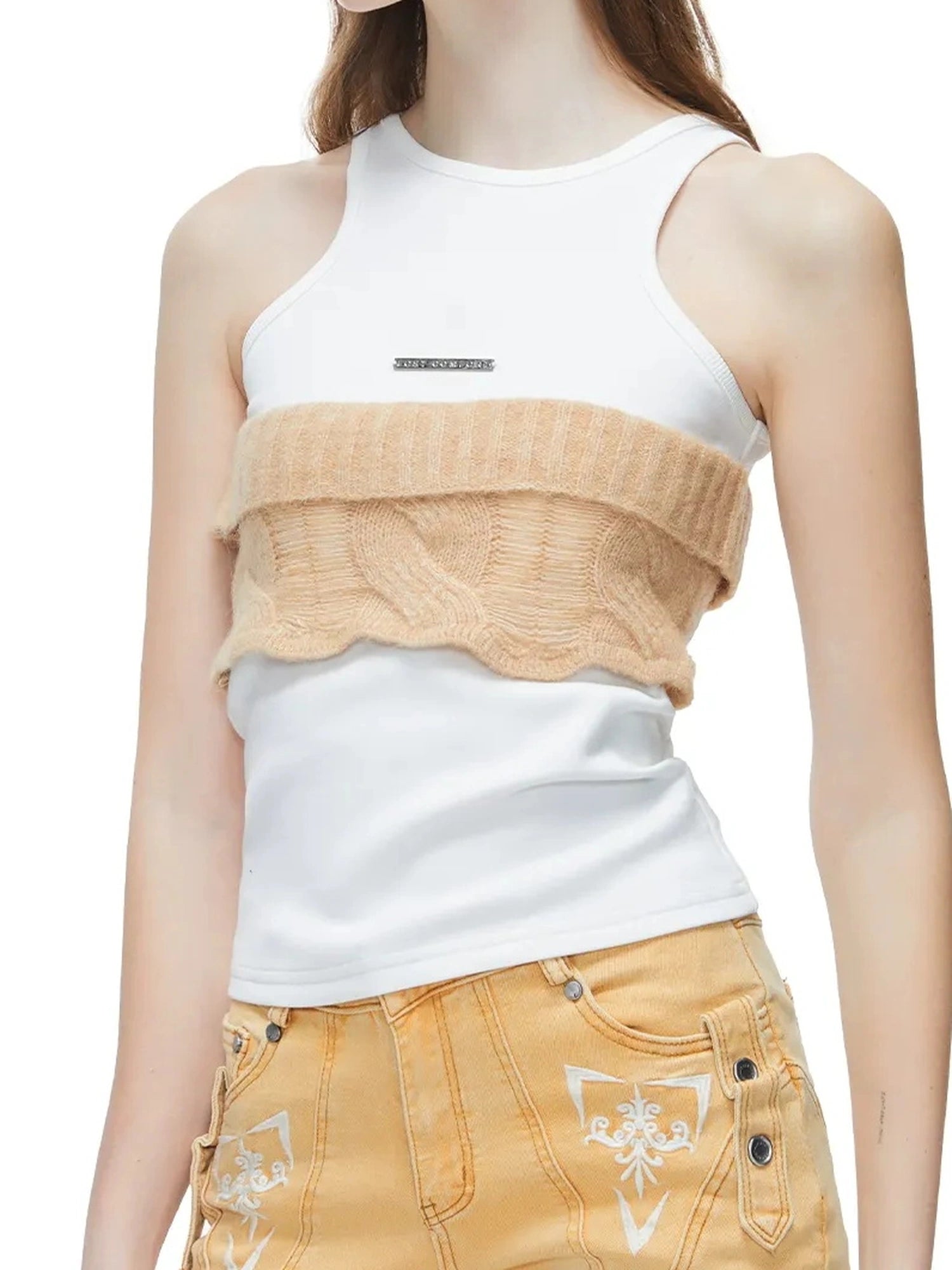 kvkv Remake Mode Crochet Knit Tank Top