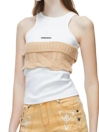 kvkv Remake Mode Crochet Knit Tank Top