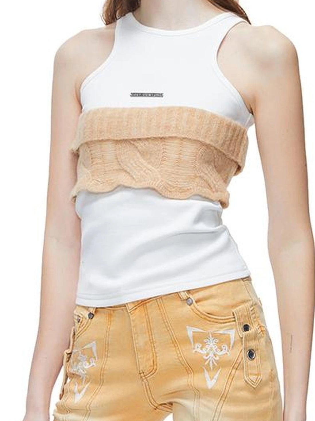 kvkv Remake Mode Crochet Knit Tank Top