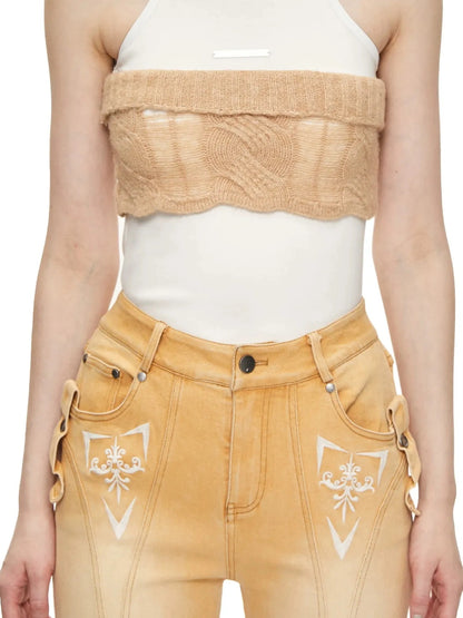 kvkv Remake Mode Crochet Knit Tank Top