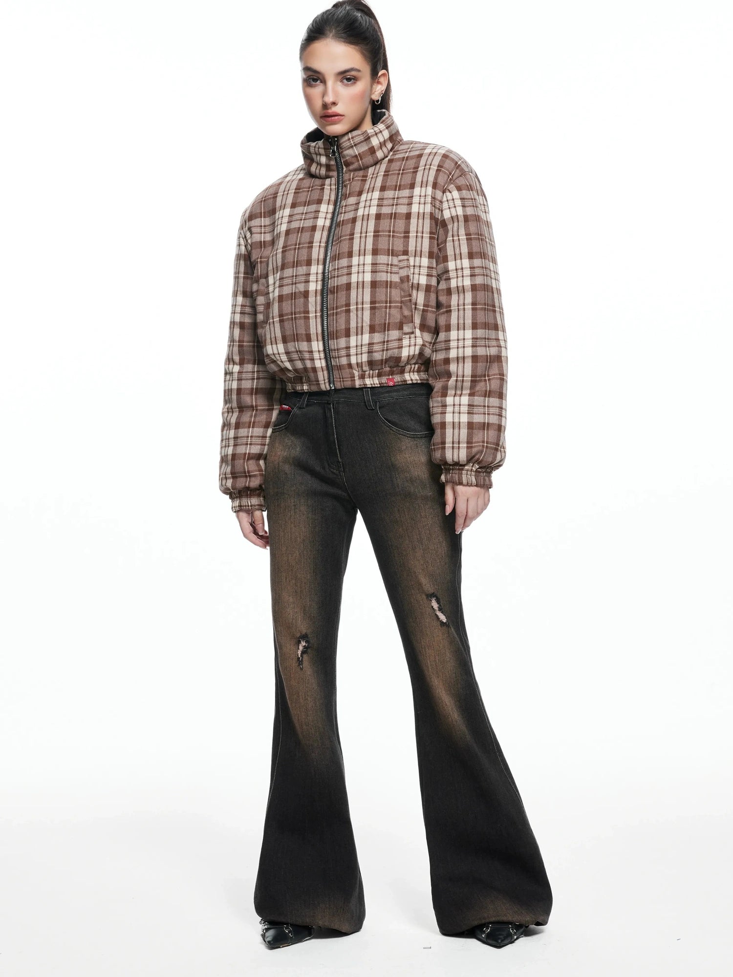 kvkv Retro Checked Cotton Coat