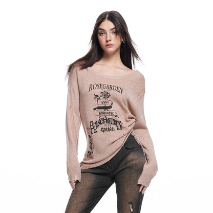 kvkv_Retro_Floral_Embroidered_Distressed_Knit_Sweater_MISSTT