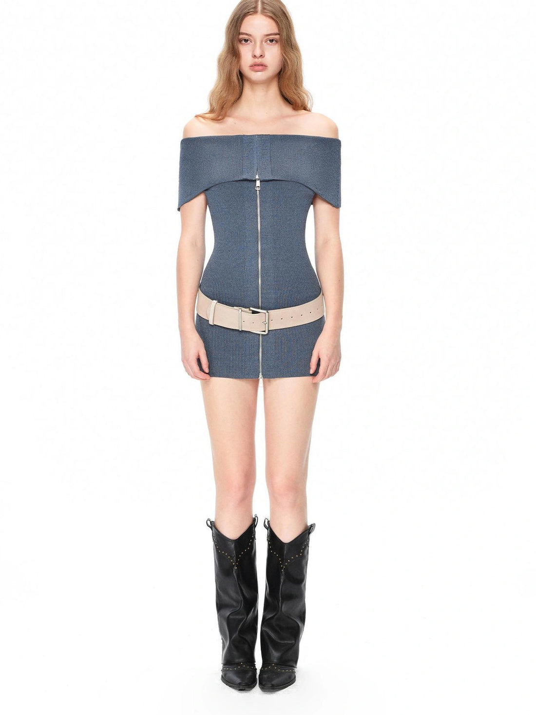 kvkv Retro Knit Zip Up Crop Top