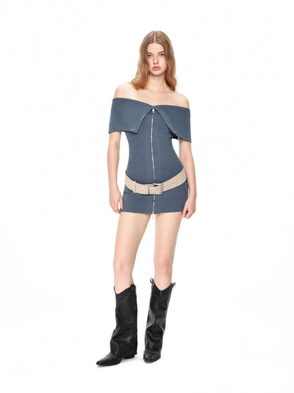 kvkv Retro Knit Zip Up Crop Top