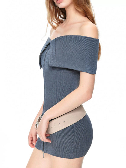 kvkv Retro Knit Zip Up Crop Top