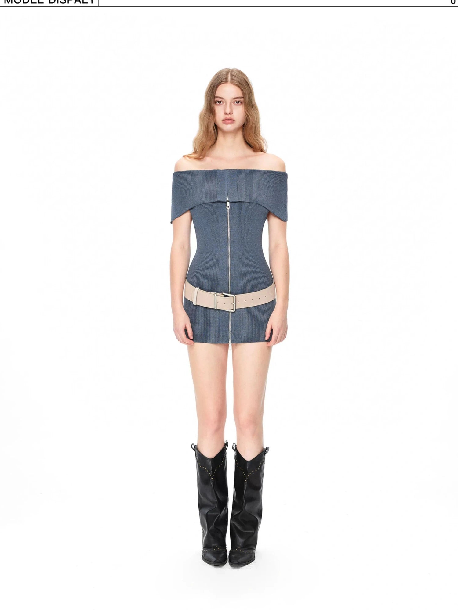 kvkv Retro Knit Zip Up Crop Top