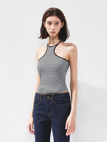 kvkv Retro Polka Dot Stripe Reversible Slim Fit Camisole