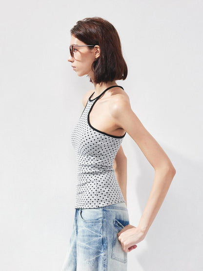 kvkv Retro Polka Dot Stripe Reversible Slim Fit Camisole