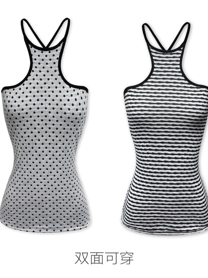 kvkv_Retro_Polka_Dot_Stripe_Reversible_Slim_Fit_Camisole_MISSTT
