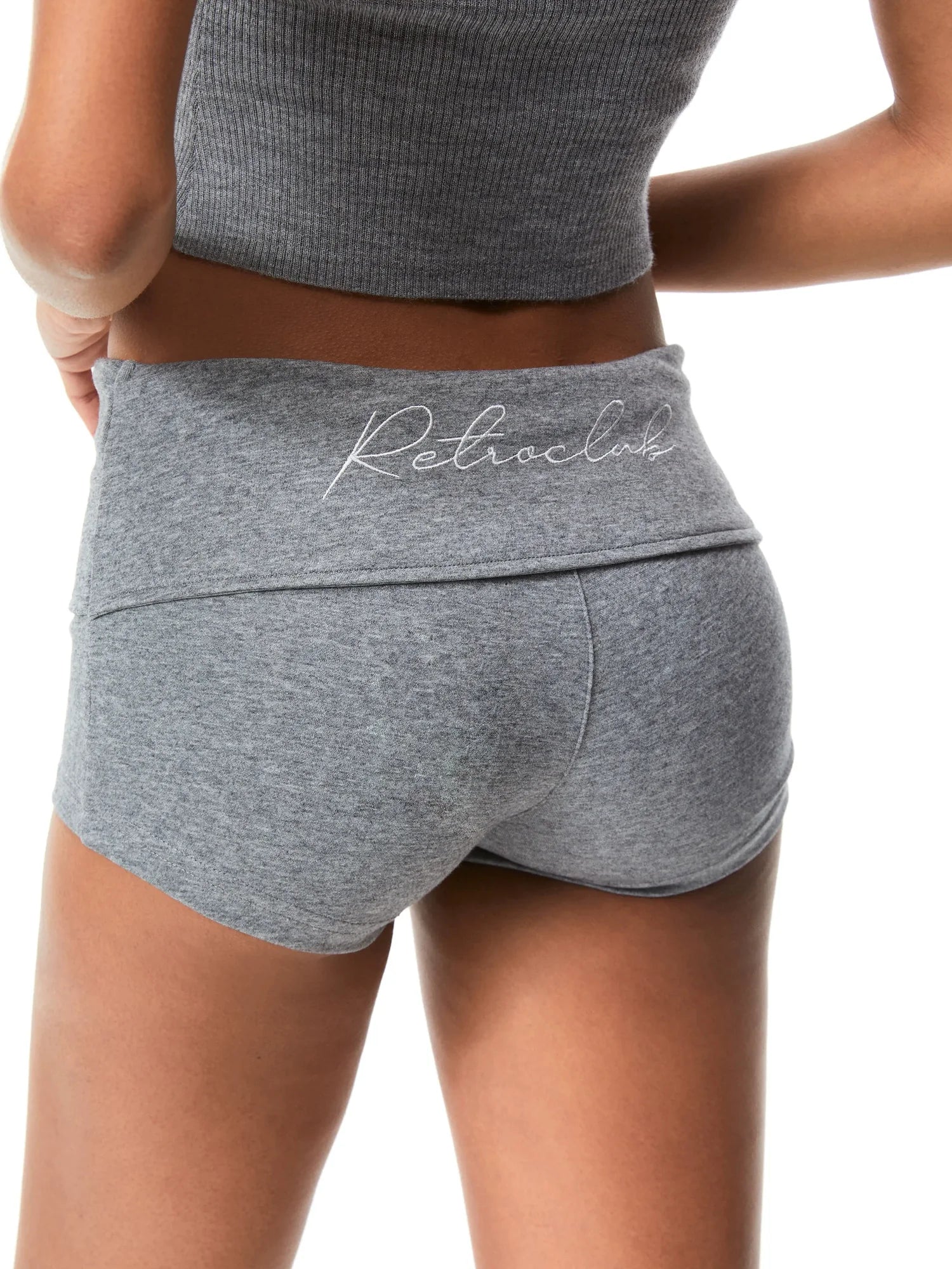 kvkv Retro Ribbed High Waist Yoga Shorts