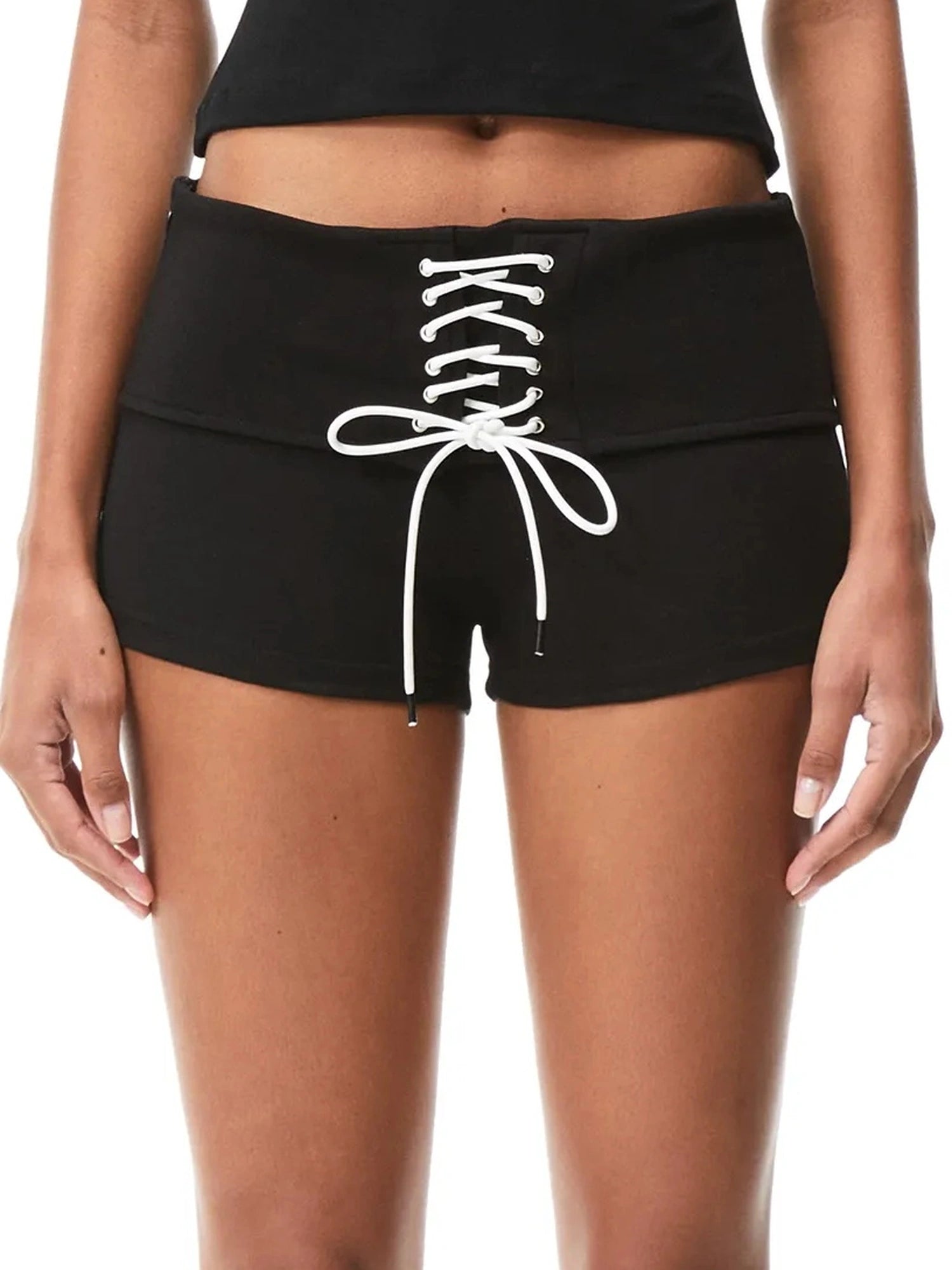 kvkv Retro Ribbed High Waist Yoga Shorts