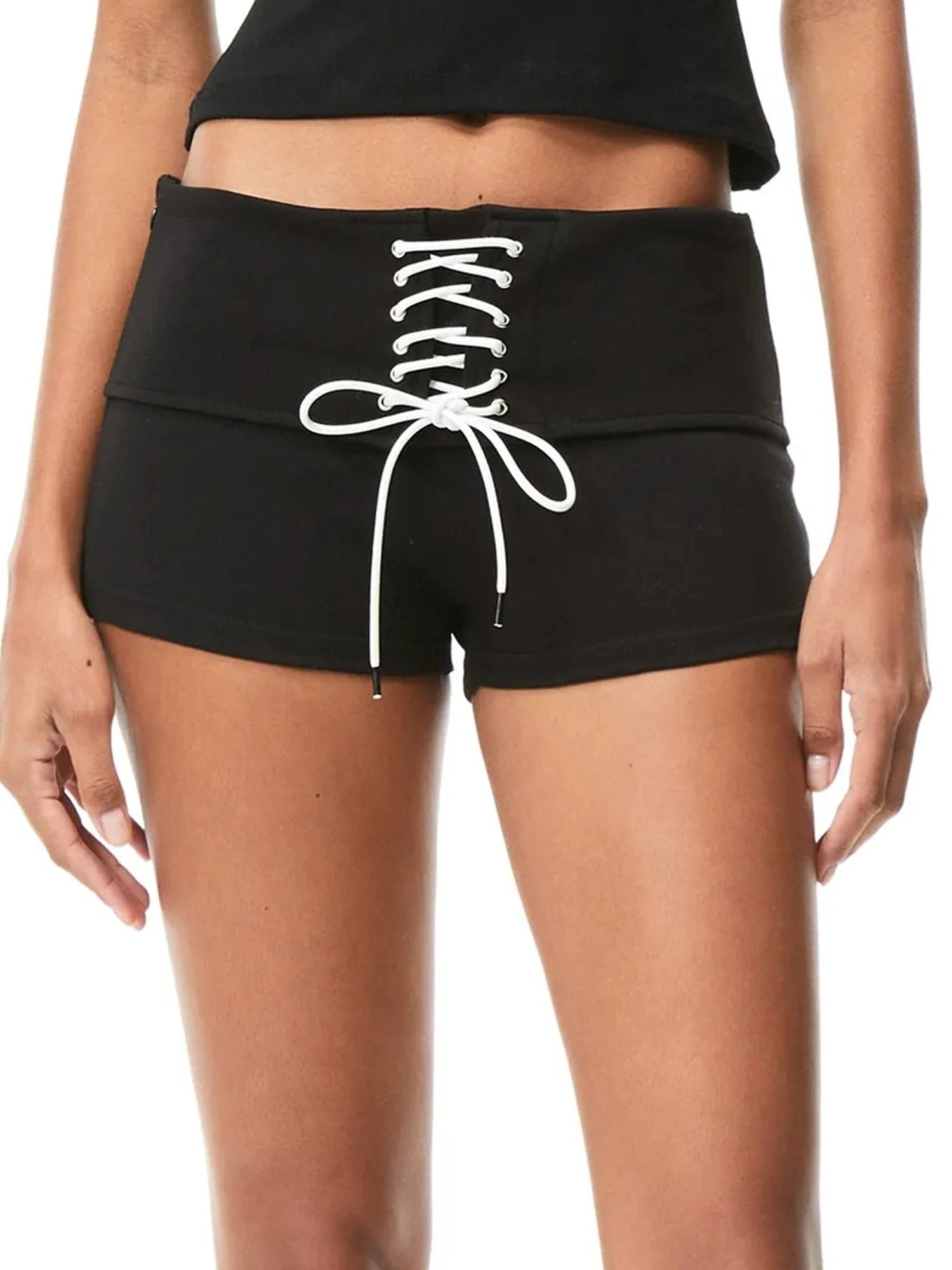 kvkv Retro Ribbed High Waist Yoga Shorts