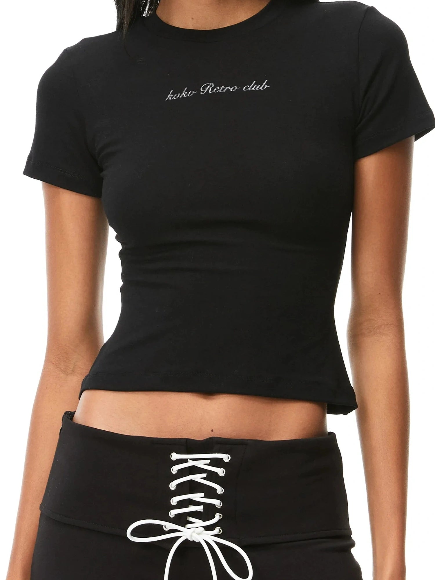 kvkv Retro Ribbed High Waist Yoga Shorts