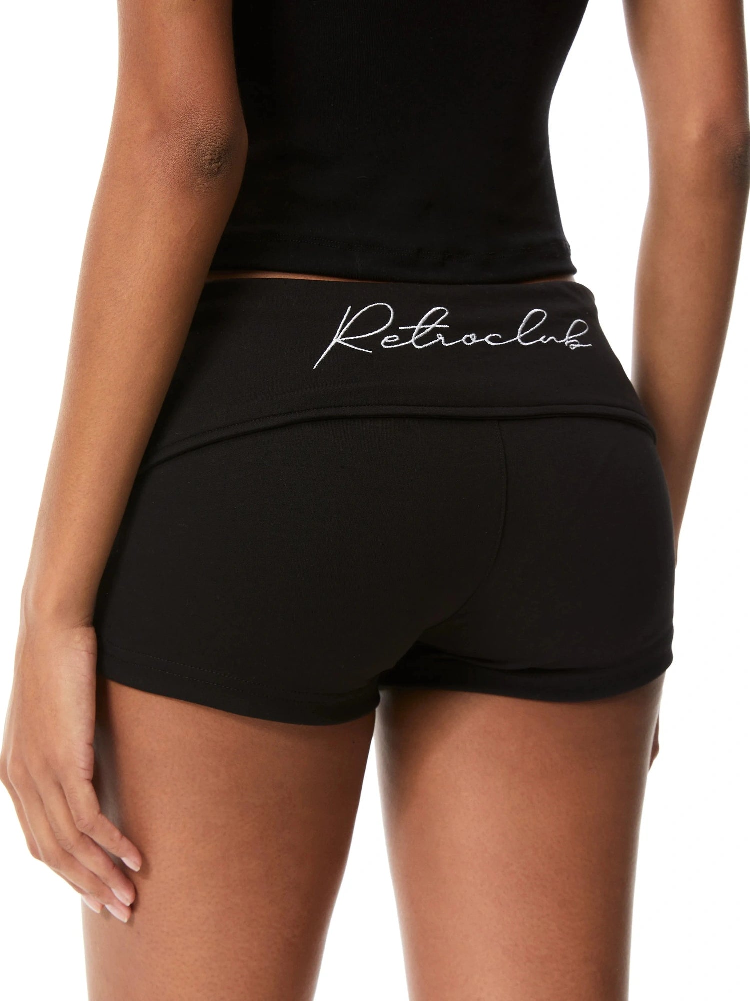 kvkv Retro Ribbed High Waist Yoga Shorts