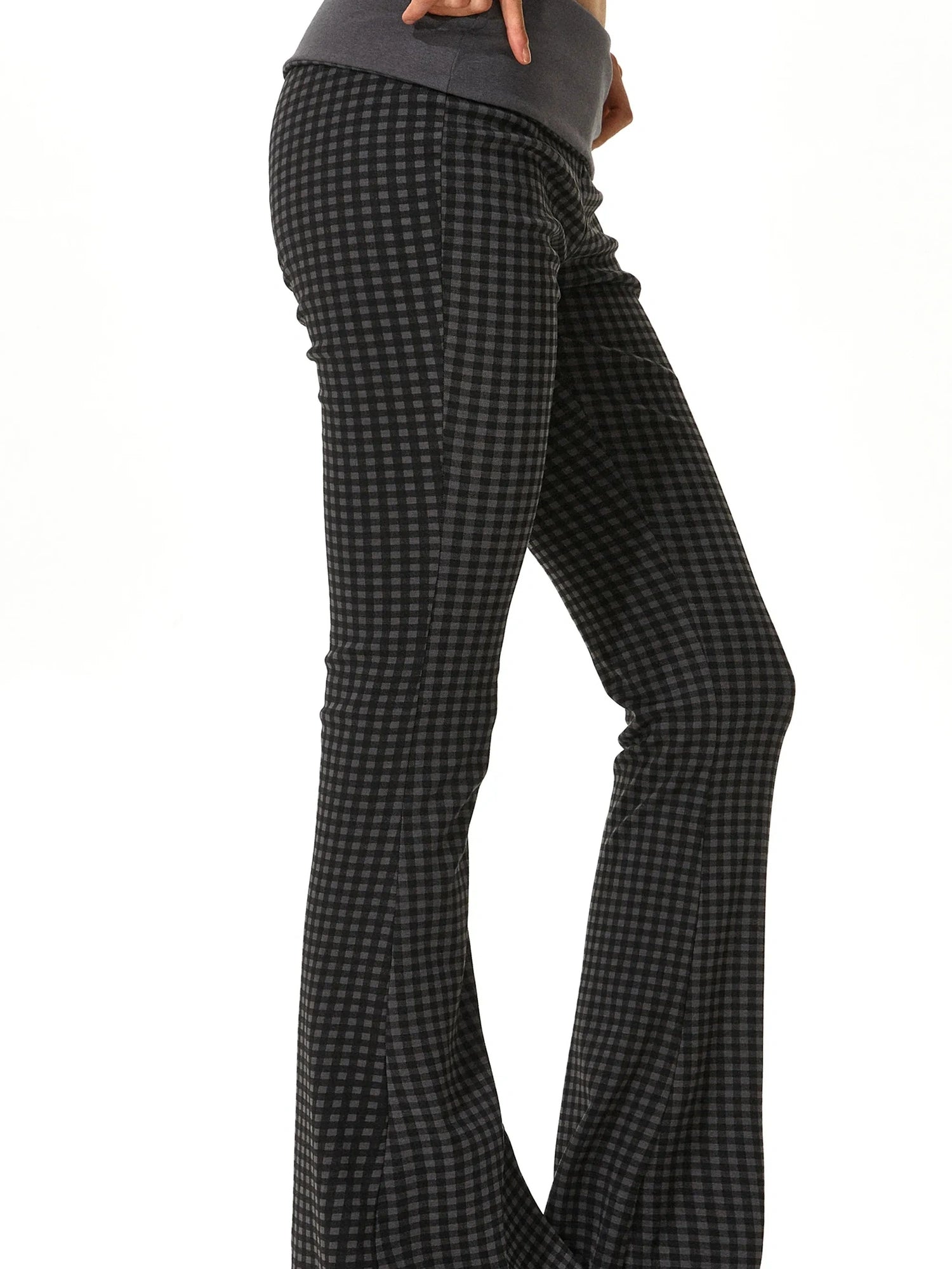kvkv Reversible Low Waist Checkered Yoga Pants
