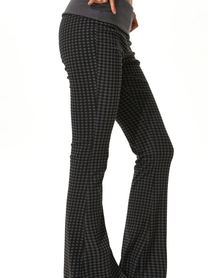 kvkv Reversible Low Waist Checkered Yoga Pants