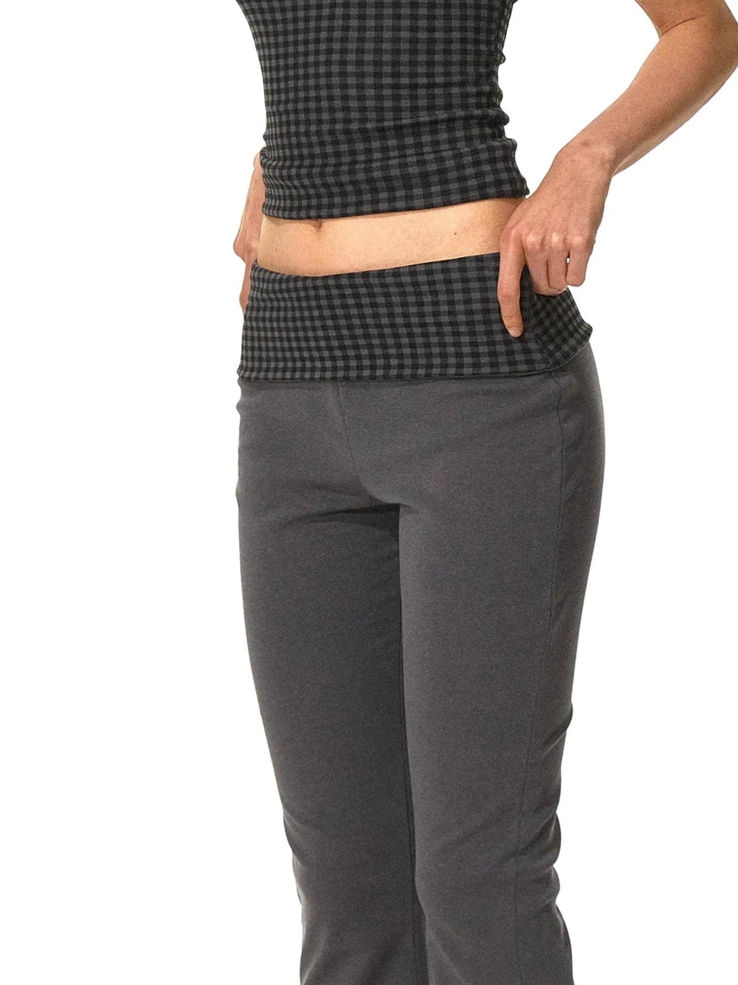 kvkv Reversible Low Waist Checkered Yoga Pants