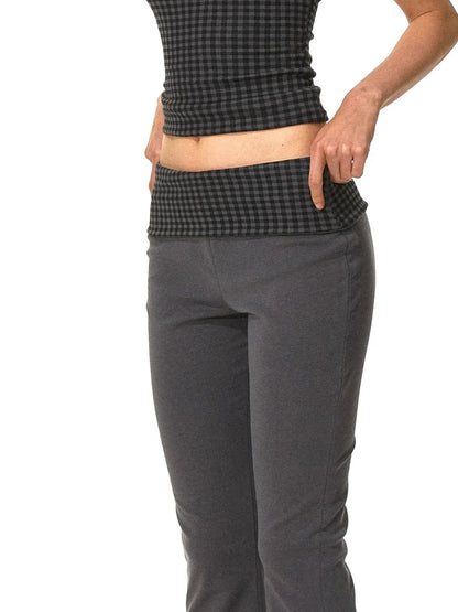 kvkv Reversible Low Waist Checkered Yoga Pants