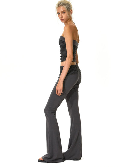 kvkv Reversible Low Waist Checkered Yoga Pants