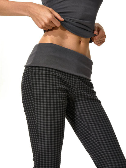 kvkv Reversible Low Waist Checkered Yoga Pants