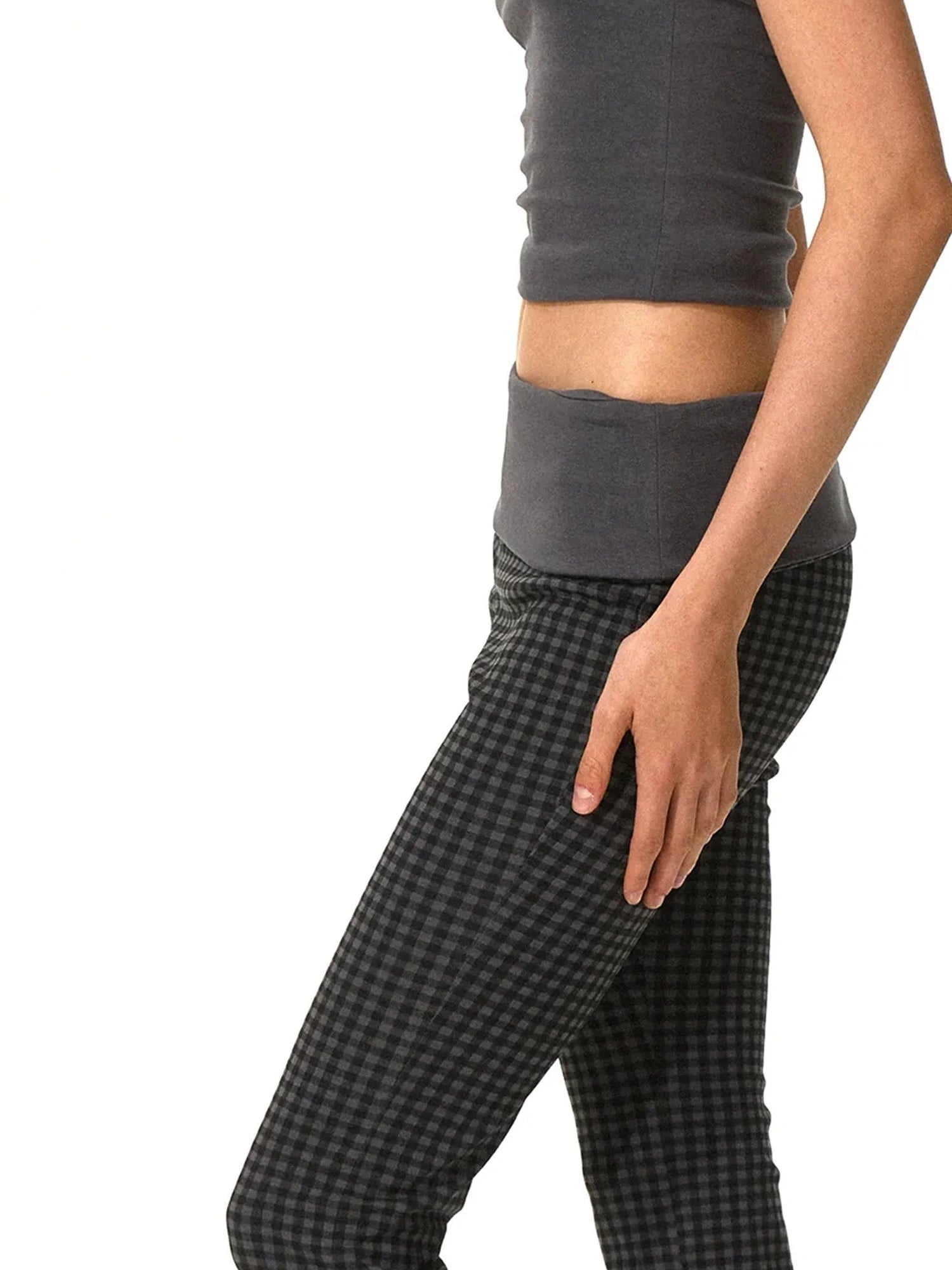 kvkv Reversible Low Waist Checkered Yoga Pants