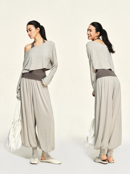 kvkv Reversible Slit Cropped Halter Neck Women&