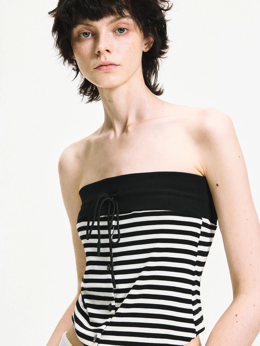 kvkv Reversible Striped Tube Top &amp; Wrap Skirt