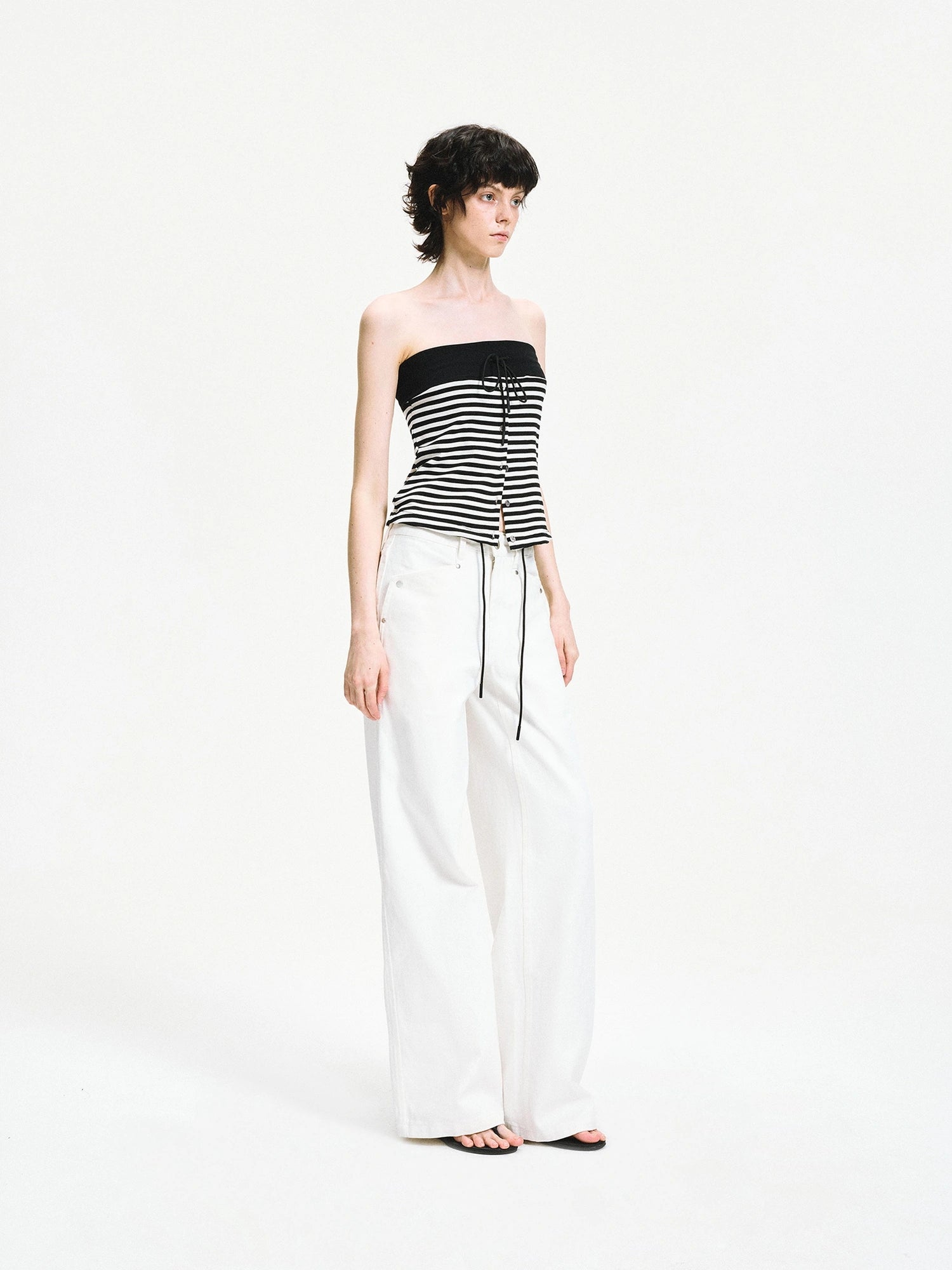 kvkv Reversible Striped Tube Top &amp; Wrap Skirt