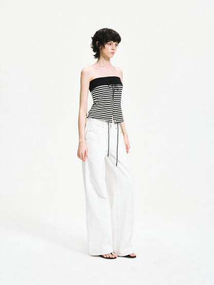 kvkv Reversible Striped Tube Top &amp; Wrap Skirt